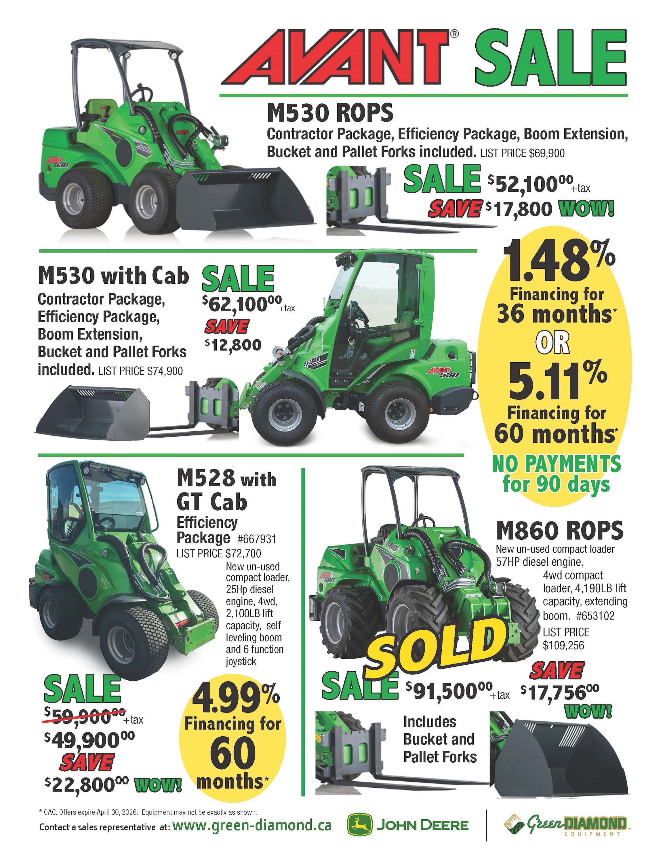 Avant Sale