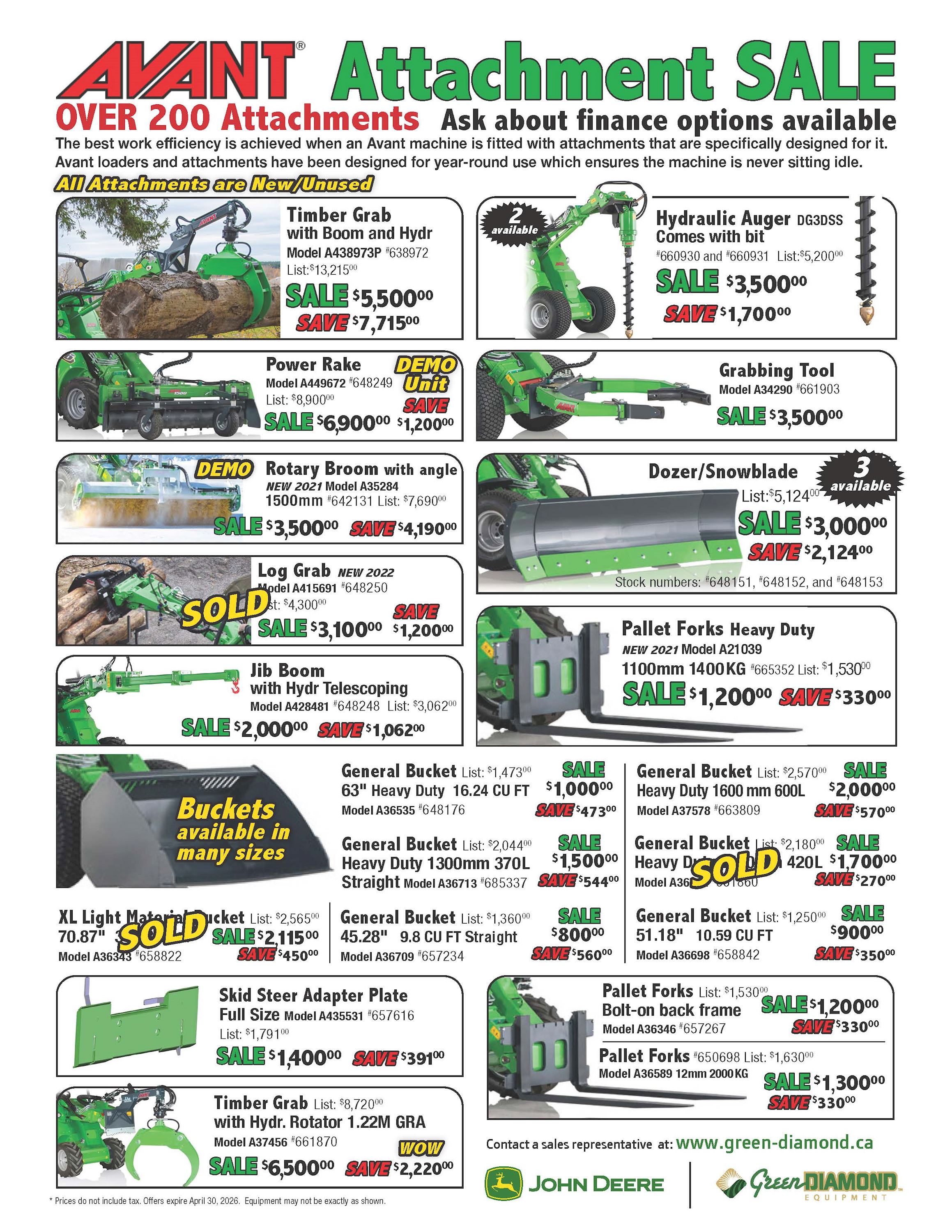 Avant April Sale