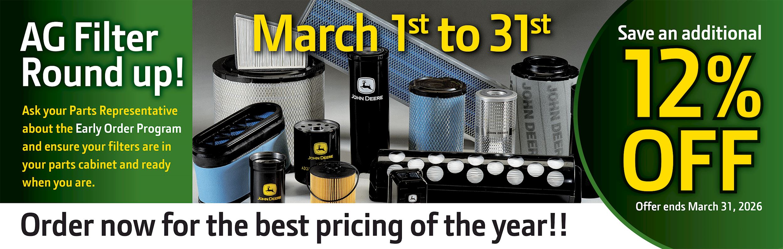 March Filter Sale