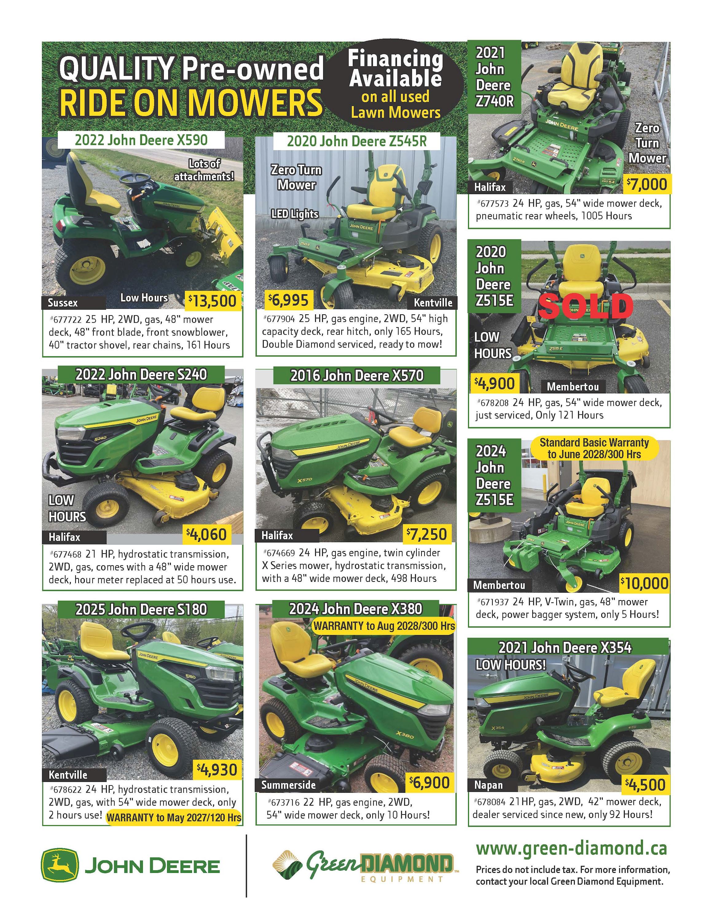 Pre-owned Lawn Tractors